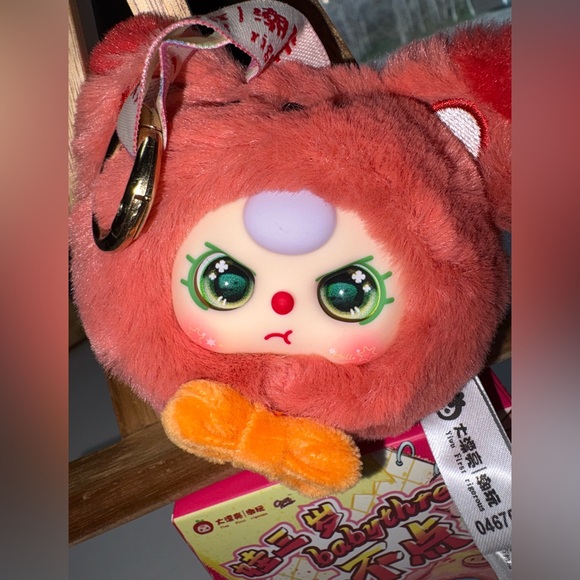 Baby Three Accessories - 🐻 Baby Three Angry Fox Plush Keychain – Kawaii Blind Box Collector Charm